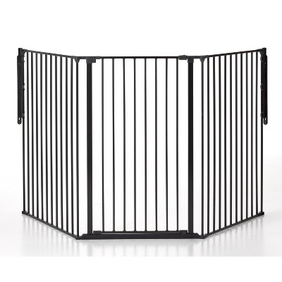 Scandinavian Pet Design 50516-2600 Flex Large and Extra Tall Adjustable 35 to 88 Inch Wide 41 Inch Tall Wall Mounted Metal Pet Safety Gate, Black