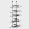 Over The Door Pantry Organizer,Hanging Basket Back Door Storage Rack Shelf,Metal Over The Door Shelves for Bathroom Kitchen Pantry Bedroom - 2 of 4