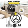 VEVOR Outboard Steering System 10' Steering Cable Marine Steering System 3/4'' Steering Shaft with 13.5 Inch Wheel Flat Interface, Black&Gray - 3 of 4