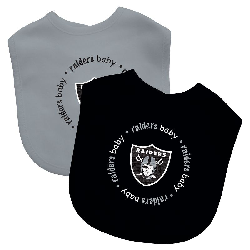 BabyFanatic Officially Licensed Unisex Baby Bibs 2 Pack - NFL Las Vegas Raiders, 2 of 6