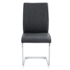 FONTOI 6PCS Arch Dining Chairs with High Resilience, Dining Chair with Arched Metal Legs for Living Room, Dark Gray&Silver, 21.6"*39"*17.3" - 4 of 4