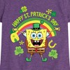 Girls' - SpongeBob Squarepants - Happy St. Patricks Day Fitted Short Sleeve Graphic T-Shirt - 2 of 4