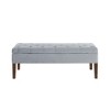 CAVINAS Modern Nailhead Accents Velvet Ottoman Bench with Internal Storage,Upholstered Storage Bench for Bedroom,Living Room - 3 of 4