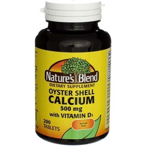Nature's Blend 3163 Calcium Oyster Shell 500 mg with D3 400 IU - 1 of 4