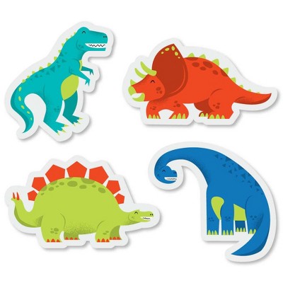 Big Dot of Happiness - Roar Dinosaur - DIY Shaped Dino Mite T-Rex Baby Shower or Birthday Party Cut-Outs - 24 ct