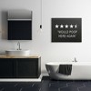 Stupell Industries Five Star Funny Word Bathroom Black And White Design Canvas Art - 3 of 4