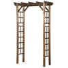 Outsunny 7' Wood Steel Outdoor Garden Arched Trellis Arbor with Natural Fir Wood & Side Panel for Climbing Vine - 4 of 4
