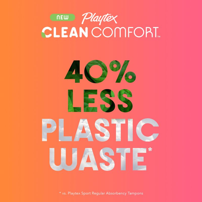Playtex Clean Comfort Organic Tampons Regular Absorbency - 30ct, 6 of 10