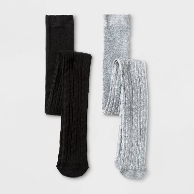 Buy Funky Baby Girls Grey & Black Cotton Cable Knit Tights Stockings (Pack  of 2) Online at Best Prices in India - JioMart.