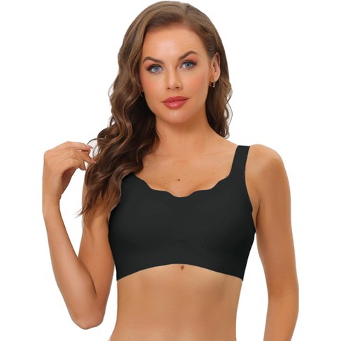 Allegra K Women's Wireless Full Coverage Smoothing No Show Everyday  Bralette Black Small : Target