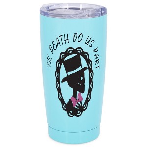 Elanze Designs Til Death Do Us Part Skeleton Groom Halloween Wrap-Around Design 20 Ounce Stainless Steel On-The-Go Coffee Mug, Thermal Travel Tumbler - 1 of 4