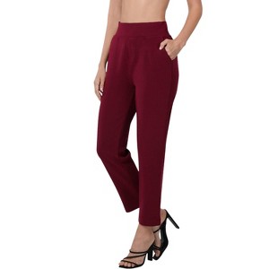 Women's 7/8 length stretch pull-on dress pants - ZENANA - 1 of 2