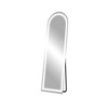 LED Aluminum Frameless Silver Full-Body Arch Mirror - 3 of 4