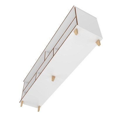 Warren White and Oak 71" TV Stand with Shelves