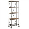 Millwood 26" 5 Shelf Metal Bookcase in Pine - Lexicon - 2 of 4