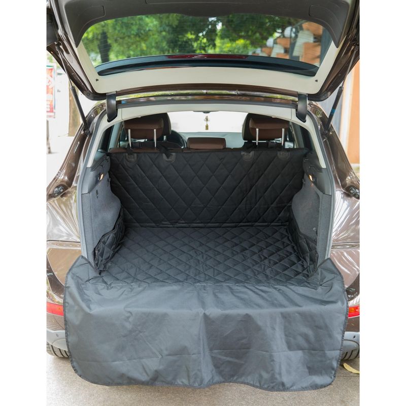 SUV Pet Cargo Liner Trunk Cover Waterproof Non-Slip Washable Material, Extra Long Size Universal Fit with Bumper Flap 80 x 52, 3 of 10