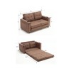 SKRAN 3-in-1 Upholstered Futon Sofa Convertible Floor Sofa bed, Tufted Loveseat,Folding Mattres Love Seat Daybed  for Living Room, Brown - 3 of 4