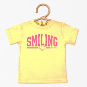 The Juniper Shop SmileyWorld Arched Varsity Toddler Short Sleeve Tee - 1 of 4
