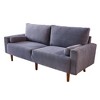 XIZZI Modern Compact 2-Seater Sofa for Small Spaces - Soft Polyester Fabric, Sponge & Plush Filling, Solid Wood Frame Loveseat in Multiple Colors - 2 of 4