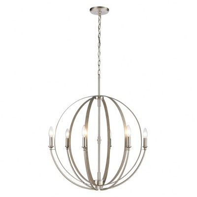Elk Home Rotunde 6 - Light Chandelier in  Beech Wood