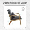 SKRAN Modern Accent Chair, Solid Wood Padding Lounge Armchairs With One pillow for Living Room, Bedroom, Guest Room - 4 of 4