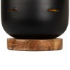Northlight Iron and Foil Pillar Candle Holder with Wooden Base - 8.25" - Antiqued Black and Gold - 4 of 4