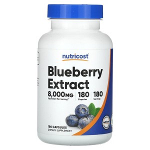 Nutricost Blueberry Extract, 160 mg, 180 Capsules - 1 of 2