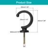 Unique Bargains Aluminum Alloy Bedroom Decorative Wall Mounted Curtain Holdback - 2 of 4