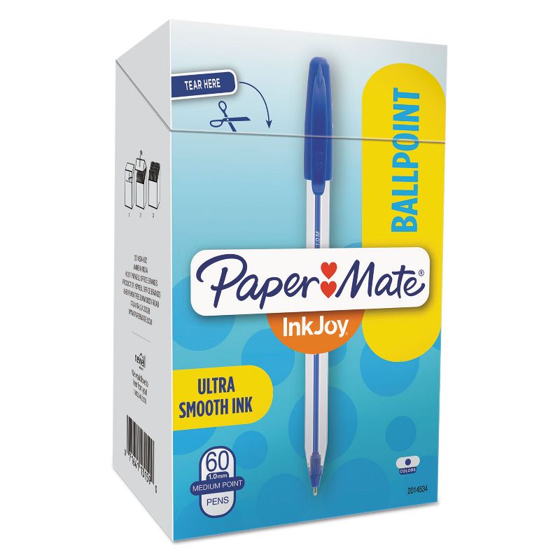 Paper Mate InkJoy 50ST Ballpoint Pens 1 mm Blue Ink 60/Pack 2014534, 1 of 8