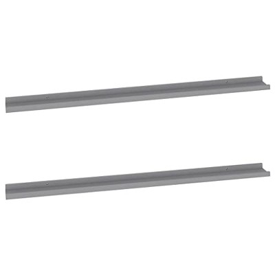 vidaXL Wall Shelves 2 pcs Gray 45.3"x3.5"x1.2"