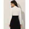 INSPIRE CHIC Women's Elegant Long Sleeve Knit Open Front Crop Bolero Shrug - 3 of 4