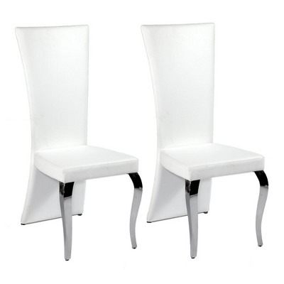 Chintaly Imports,Transitional Rectangular High-Back Side Chair - Set of 2