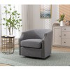 NicBex PU Leather Fabric Swivel Accent Chair,Upholstered Swivel Living Room Chairs with Curved Backrest,Accent Chairs for Living Room - 2 of 4