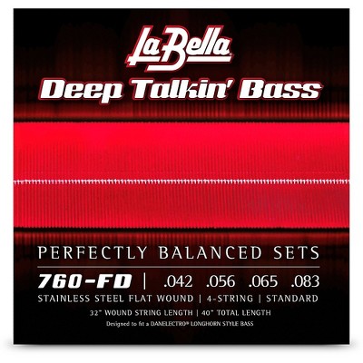 La Bella Deep Talkin' Dan Electro Stainless Steel Flat Wound for 4-String Bass