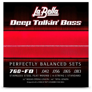 La Bella Deep Talkin' Dan Electro Stainless Steel Flat Wound for 4-String Bass - 1 of 1