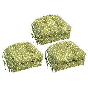 Blazing Needles, 16-inch Spun Polyester Outdoor U-shaped Tufted Chair Cushions (Set of 6) - 1 of 1