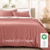 400 Thread Count Organic Cotton Sateen Duvet Cover and Sham Set by Bare Home - 3 of 4
