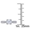 EVERLY JEWELRY | Sterling Silver 1/5 CT TW Diamond and 1.01 CT TGW Created White Sapphire Engagement Ring - 3 of 3