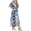 HAPPY BAY Women's Summer Batik Caftan Long Loungewear Dashiki House Dress with Pockets Sleepwear for Women Nightgown plus size - 2 of 4