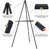 MEEDEN Beech Wood Display Wedding Easel Stand, Max Height 64'' Holds Up to 40"/11lb, Walnut Wooden A-Frame Tripod Studio Artist Floor Easel - 4 of 4