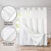 Americanflat 72x75 Hookless Waffle Pattern Shower Curtain - Water-Resistant Long Shower Curtain with Sheer Panel, Snap-In Liner, and Grommets - 4 of 4