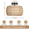 Semi Flush Mount Ceiling Light,Rattan Shade Pendant Light,3-Lights Boho Chandelier,Ceiling Light Fixture-The Pop Home - 3 of 4