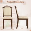 Costway Dining Chair Set of 2/4 Upholstered Kitchen Chair with PU Leather & Rubber Wood Frame - 3 of 4