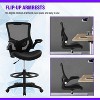BestMassage Drafting Chair Tall Office Chair Flip-Up Armrest, Black - 4 of 4