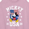Women's - Disney - Mickey Waving Flag USA Graphic Racerback Tank - 2 of 4