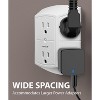 Fosmon 6-Outlet Grounded Wall Tap Adapter, [ETL Listed] 3-Sided Multi Plug Wall Outlet Extender, Power Adapter for Indoor Electrical Outlets - image 4 of 4