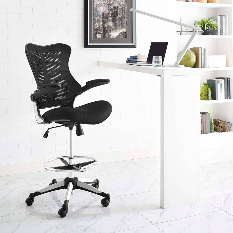 Charge Drafting Chair Black - Modway, 6 of 7