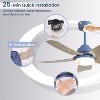 Sofucor 42 Inch Bedroom Ceiling Fans with Lights and Remote Noiseless & Reversible DC Motor 6 Speeds Modern Ceiling Fan Light for Indoor/Living Room - 4 of 4