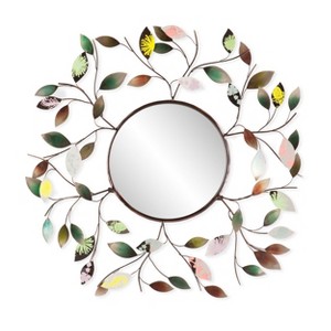 Millara Decorative Metallic Leaf Wall Mirror - WS9811 - Multicolored - SEI - 1 of 4