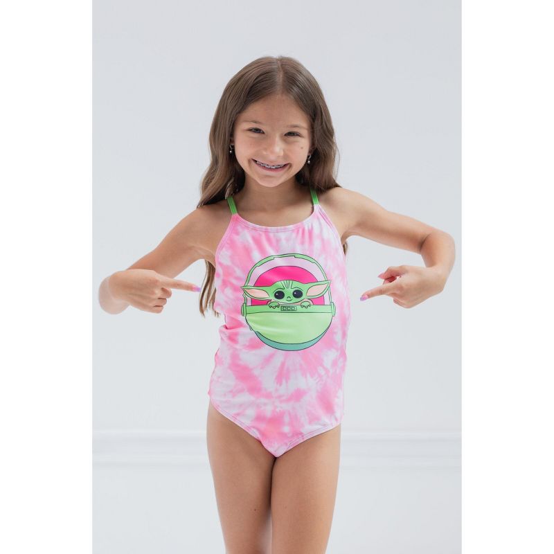Star Wars The Child Girls One Piece Bathing Suit Toddler to Big Kid, 2 of 8